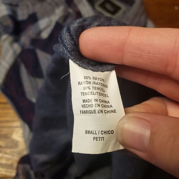 Rails grey,blue &red pinstripe plaid shirt size sm - Picture 3 of 4